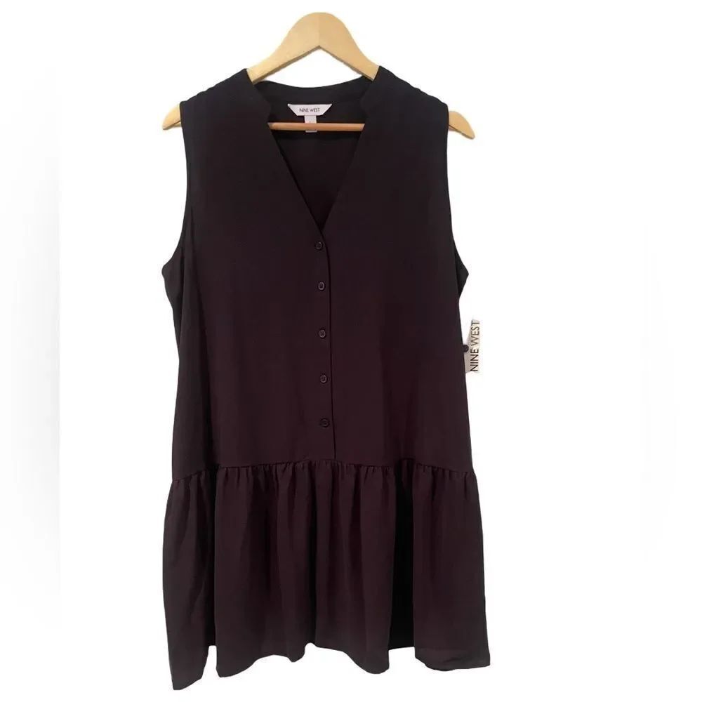 Nine West Women's Black Sleeveless Mini Dress